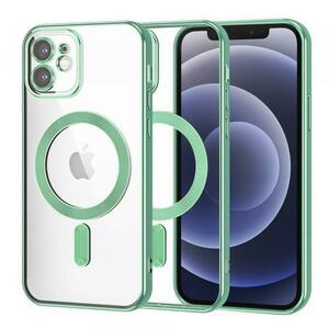 Husa MagSafe pentru Apple iPhone 12, Techsuit, Luxury Crystal, Verde Deschis imagine