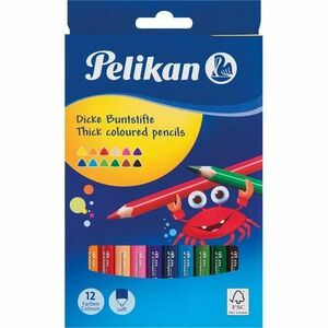 Set creioane colorate Pelikan, varf de 4 mm, 12 buc/set imagine
