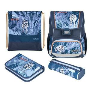 Ghiozdan echipat Herlitz Loop Plus, dimensiune 37 x 31 x 22 cm, motiv Techmech imagine