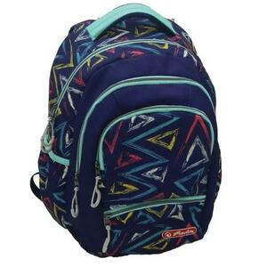 Rucsac Herlitz Zipper Pro, dimensiune 43 x 29 x 22 cm, motiv Triangle imagine