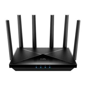Router Wireless Cudy WR6500H, BE6500, Dual-Band, Wi-Fi 7, Quad-Core 2GHz CPU, 128MB/512MB Flash/RAM, 2.5G port, MLO, Cudy Mesh (Negru) imagine