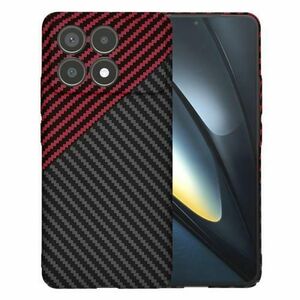 Husa Techsuit Carbonite FiberShell Vortex pentru Poco F6 Pro, Rosie imagine