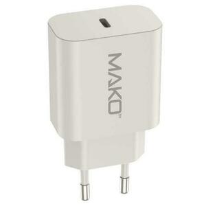 Incarcator Retea Mako Fast Charge 20W, USB-C, Alb imagine