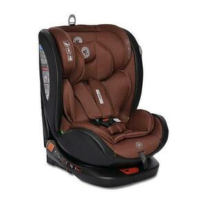 Scaun auto pentru copii Lorelli Ares, Isofix, i-Size, rotativ 360 grade, 40-150 cm, 0 luni-12 ani, Negru/Maro imagine