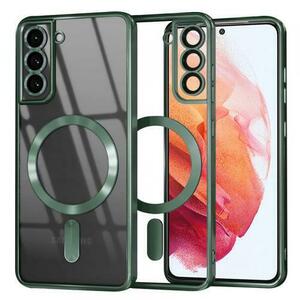 Husa MagSafe pentru Samsung Galaxy S21 5G G991, Techsuit, Luxury Crystal, Verde Inchis imagine