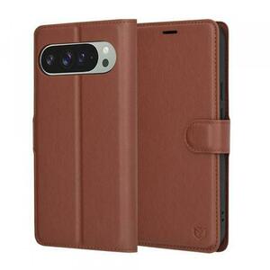 Husa Techsuit Leather Folio pentru Google Pixel 9 Pro XL, Maro imagine