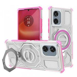 Husa pentru Motorola Edge 50 Fusion, Techsuit, Carbon Shield Pro, Roz imagine
