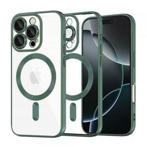 Husa MagSafe pentru Apple iPhone 16 Pro, Techsuit, Luxury Crystal, Verde Inchis imagine