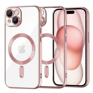 Husa MagSafe pentru Apple iPhone 15, Techsuit, Luxury Crystal, Roz imagine