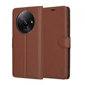 Husa pentru Xiaomi Redmi A3x / A3, Techsuit, Leather Folio, Maro imagine