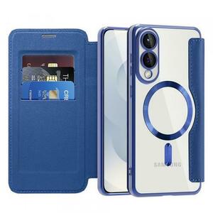 Husa MagSafe pentru Samsung Galaxy S25 Edge S937, Techsuit, SmartMag Book, Albastra imagine