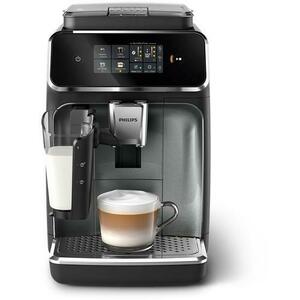 Espressor automat Philips seria 2300 EP2339/40, 1500W, presiune 15 bari, solutie de lapte LatteGO, 3 tipuri de bauturi, 3 nivele de intensitate a aromei, capacitate 2 cesti, filtru AquaClean, optiune cafea macinata (Negru) imagine