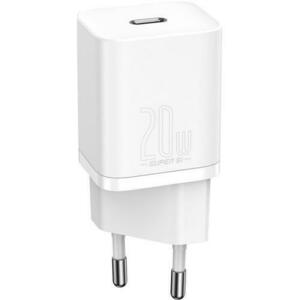 Incarcator retea Baseus cu cablu tip USB Type C - Lightning Super Si, 1m, 20W (Alb) imagine