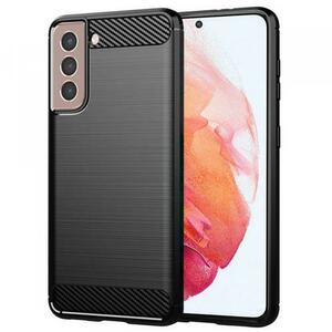 Husa pentru Samsung Galaxy S21 5G G991, Techsuit, Carbon, Neagra imagine