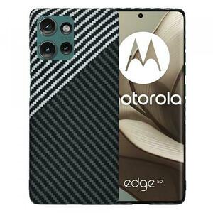 Husa Techsuit Carbonite FiberShell pentru Motorola Edge 50, Gri imagine