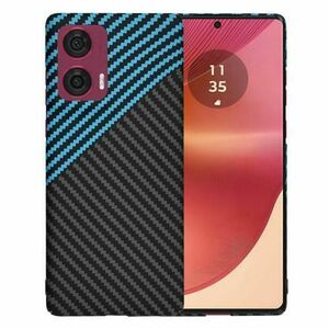 Husa Techsuit Carbonite FiberShell pentru Motorola Edge 50 Fusion, Albastru imagine