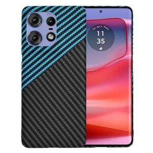 Husa Techsuit Carbonite FiberShell pentru Motorola Edge 50 Pro, Albastru imagine