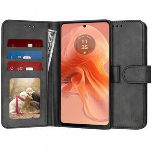 Husa pentru Motorola Moto G04s / E14 / G04 / G24, Techsuit, Diary Book, Neagra imagine