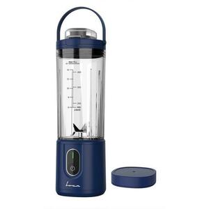 Blender portabil FRAM FBP-P74BL, Autonomie 10-15 minute, Lame Inox, Oprire automata, Lumina interna LED, 400 ml, 110 W (Albastru) imagine