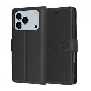 Husa Techsuit Leather Folio pentru Apple iPhone 17 Pro Max, Neagra imagine