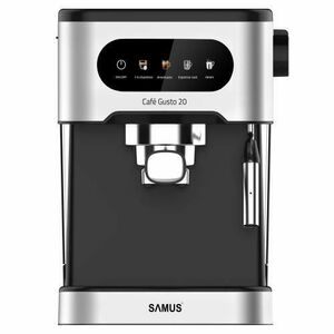 Espressor manual Samus CAFE GUSTO 20, 1350 W, 20 bar, Rezervor 1.5 l, 5 optiuni, Abur (Negru/Inox) imagine