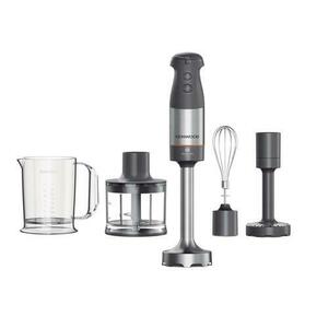 Mixer vertical Kenwood Triblade XL+ HBM60.307GY, 0W22111073, 1000 W, pahar gradat 0.7l, tocator 0.5l, accesoriu piure, tel, viteza variabila (Gri/Argintiu) imagine