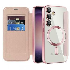 Husa MagSafe pentru Samsung Galaxy S23 S911 Techsuit SmartMag Book (Roz) imagine