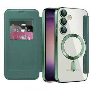 Husa MagSafe pentru Samsung Galaxy S23+ S916 Techsuit SmartMag Book (Verde) imagine
