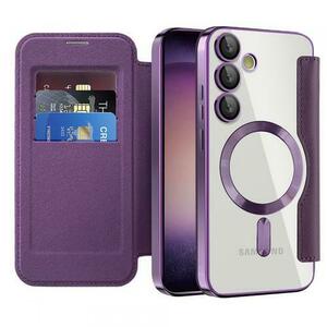 Husa MagSafe pentru Samsung Galaxy S23+ S916 Techsuit SmartMag Book (Mov) imagine