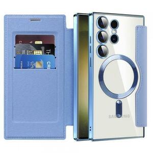 Husa MagSafe pentru Samsung Galaxy S23 Ultra S918 Techsuit SmartMag Book (Albastru) imagine