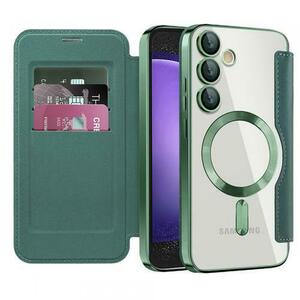 Husa MagSafe pentru Samsung Galaxy S23 FE S711 Techsuit SmartMag Book (Verde) imagine