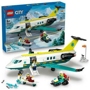 LEGO® City - Avion-ambulanta pentru urgente 60465, 395 piese imagine