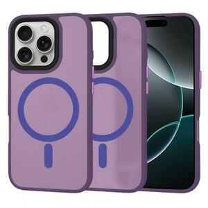 Husa MagSafe pentru Apple iPhone 16 Pro, Techsuit, HaloFrost, Mov Inchis imagine