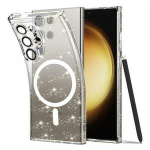 Husa MagSafe pentru Samsung Galaxy S23 Ultra S918, Techsuit, SparkleSkin, Transparenta imagine