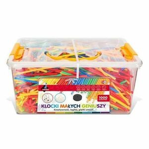 Set de constructie, Askato Blocks Little Straws, 1000 de piese, Multicolor, 3 ani+ imagine