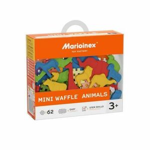Set de constructie Mini blocuri de vafe Animale 62 piese (Multicolor) imagine
