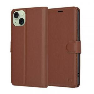 Husa pentru Apple iPhone 15 Plus, Techsuit, Leather Folio, Maro imagine
