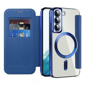 Husa MagSafe pentru Samsung Galaxy S22 5G S901 Techsuit SmartMag Book (Albastru) imagine