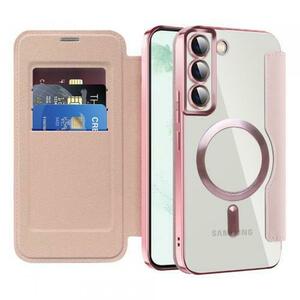 Husa MagSafe pentru Samsung Galaxy S22+ 5G S906 Techsuit SmartMag Book (Roz) imagine