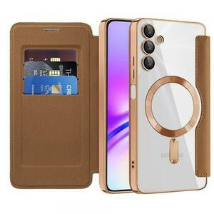 Husa MagSafe pentru Samsung Galaxy A05s A057 Techsuit SmartMag Book (Maro) imagine