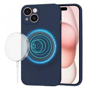Husa MagSafe pentru Apple iPhone 15, Techsuit, SoftFlex, Bleumarin imagine