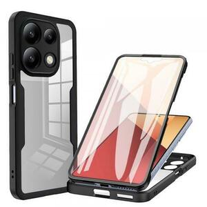 Husa pentru Xiaomi Redmi Note 13 4G, Techsuit, ColorVerse 360 (Transparent/Negru) imagine