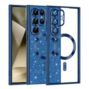 Husa MagSafe pentru Samsung Galaxy S22 Ultra 5G S908, Techsuit, Luxury Glitter (Albastru) imagine