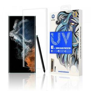 Folie de protectie Ecran Lito pentru Samsung Galaxy S22 Ultra 5G S908, Sticla Securizata, UV Glue, 3D imagine