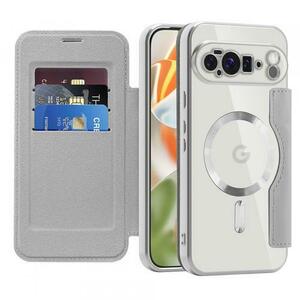 Husa MagSafe pentru Google Pixel 10 Pro XL, Techsuit, SmartMag Book (Gri) imagine