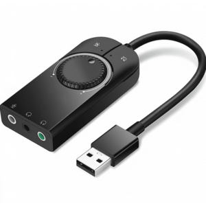 Placa de sunet USB Ugreeen CM129, 3 x Jack 3.5mm (Negru) imagine