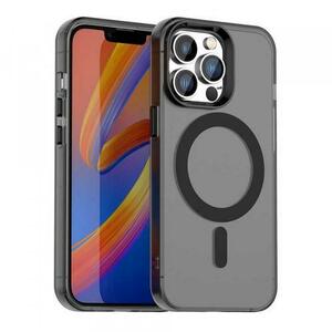 Husa MagSafe pentru Apple iPhone 12 Pro Max, Techsuit, CandyCase, Neagra imagine