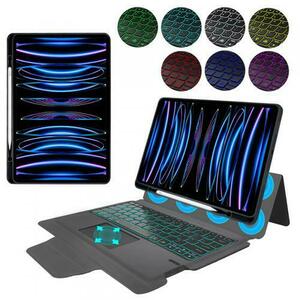 Husa cu Tastatura pentru Apple iPad Pro 12.9 (2018), Techsuit, KeyTab Pro (Negru) imagine