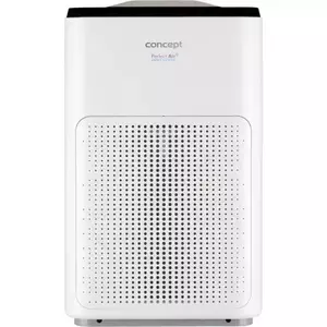 Purificator aer Concept CA1030, Putere 40 W, Trei stagii de filtrare a aerului + Ionizator, Circulatie aer 200 m3 / h, 3 viteze de purificare a aerului, Timer, Senzor particule praf cu display LED, Telecomanda, Alb/Negru imagine