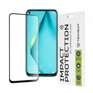Folie de protectie Ecran Techsuit pentru Huawei P40 lite 4G / P20 lite (2019), Sticla Securizata, Full Glue, 111D (Transparent/Negru) imagine